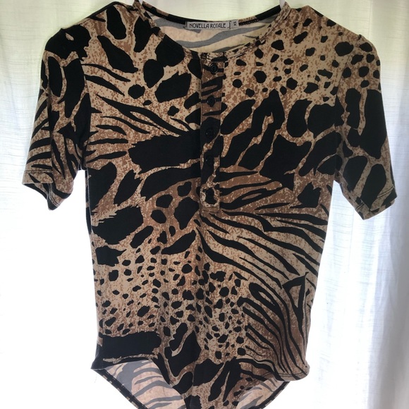 💛Novella Royale💛 Budapest Leopard Bodysuit XS - Picture 2 of 4